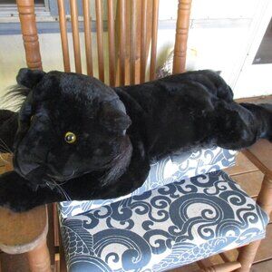 Toys R Us Animal Alley 31" Black Panther Plush Cat Stuffed Lovey Whiskers 2000